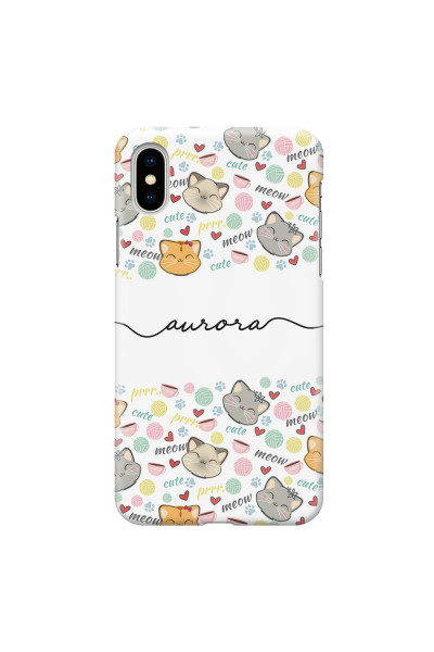 APPLE - iPhone XS - 3D Snap Case - Cute Kitten Pattern