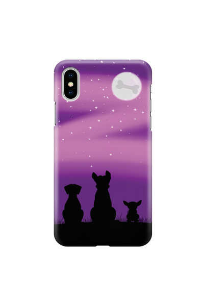 APPLE - iPhone XS - 3D Snap Case - Dog's Desire Violet Sky