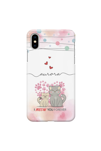 APPLE - iPhone XS - 3D Snap Case - I Meow You Forever