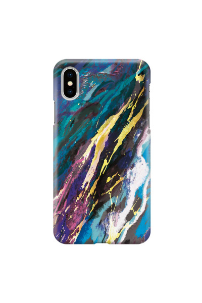 APPLE - iPhone XS - 3D Snap Case - Marble Bahama Blue