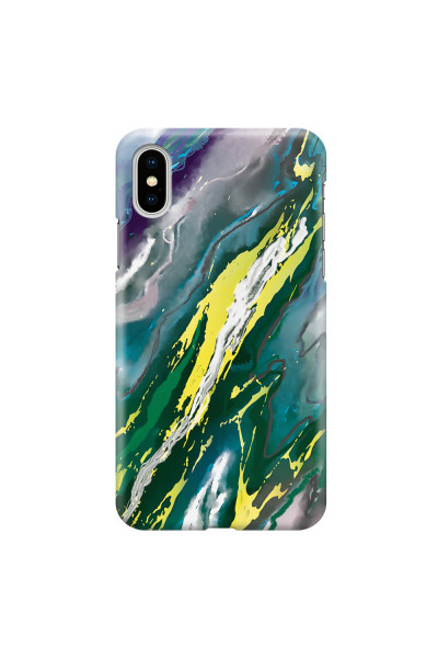 APPLE - iPhone XS - 3D Snap Case - Marble Rainforest Green