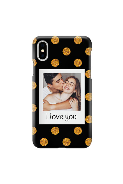 APPLE - iPhone XS - 3D Snap Case - Single Love Dots Photo