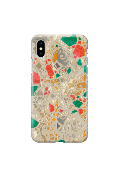 APPLE - iPhone XS - 3D Snap Case - Terrazzo Design Gold