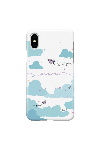 APPLE - iPhone XS - 3D Snap Case - Up in the Clouds Purple
