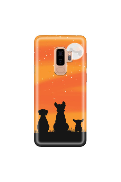 SAMSUNG - Galaxy S9 Plus - Soft Clear Case - Dog's Desire Orange Sky