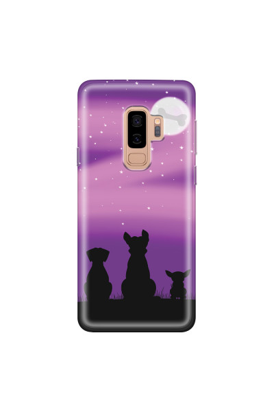 SAMSUNG - Galaxy S9 Plus - Soft Clear Case - Dog's Desire Violet Sky