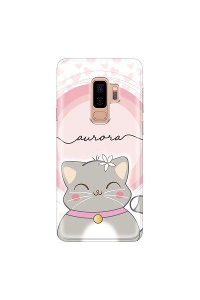 SAMSUNG - Galaxy S9 Plus - Soft Clear Case - Kitten Handwritten
