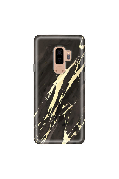 SAMSUNG - Galaxy S9 Plus - Soft Clear Case - Marble Ivory Black