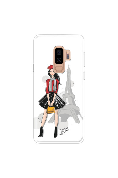 SAMSUNG - Galaxy S9 Plus - Soft Clear Case - Paris With Love