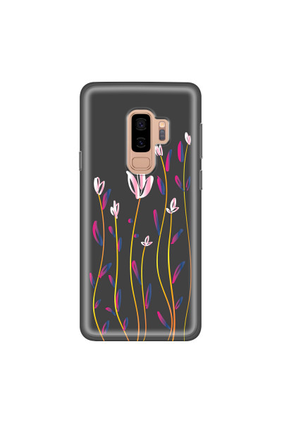SAMSUNG - Galaxy S9 Plus - Soft Clear Case - Pink Tulips