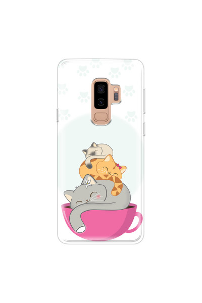SAMSUNG - Galaxy S9 Plus - Soft Clear Case - Sleep Tight Kitty