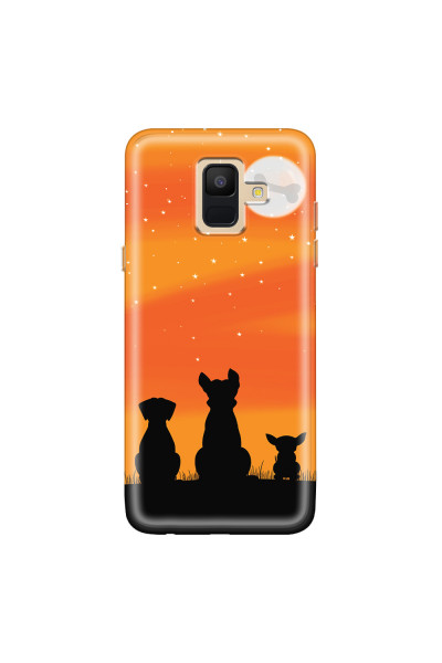 SAMSUNG - Galaxy A6 - Soft Clear Case - Dog's Desire Orange Sky