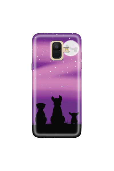 SAMSUNG - Galaxy A6 - Soft Clear Case - Dog's Desire Violet Sky