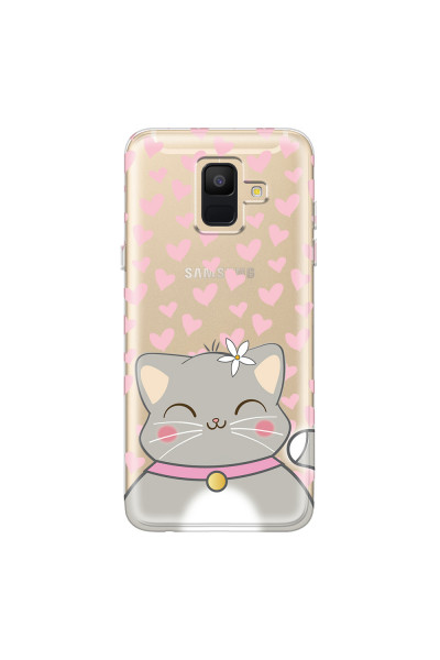 SAMSUNG - Galaxy A6 - Soft Clear Case - Kitty