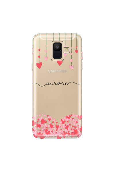 SAMSUNG - Galaxy A6 - Soft Clear Case - Love Hearts Strings