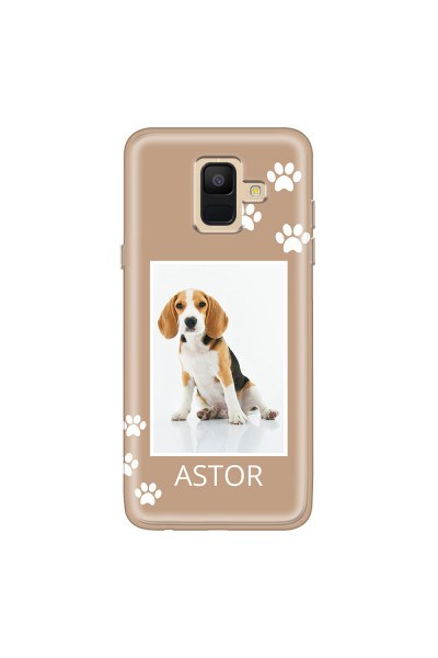 SAMSUNG - Galaxy A6 - Soft Clear Case - Puppy
