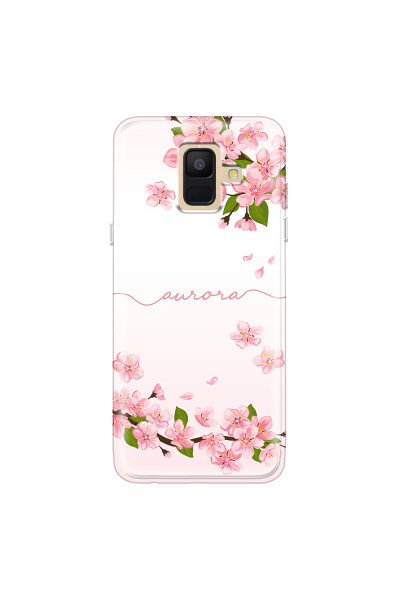 SAMSUNG - Galaxy A6 - Soft Clear Case - Sakura Handwritten