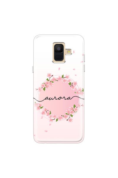 SAMSUNG - Galaxy A6 - Soft Clear Case - Sakura Handwritten Circle