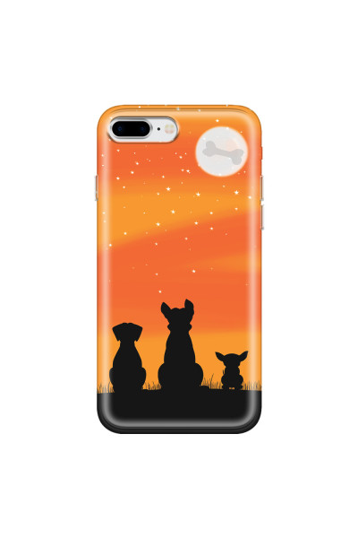 APPLE - iPhone 8 Plus - Soft Clear Case - Dog's Desire Orange Sky