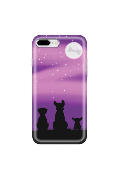 APPLE - iPhone 8 Plus - Soft Clear Case - Dog's Desire Violet Sky
