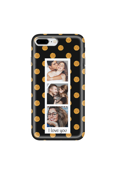 APPLE - iPhone 8 Plus - Soft Clear Case - Triple Love Dots Photo