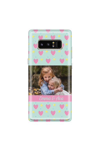 SAMSUNG - Galaxy Note 8 - Soft Clear Case - Heart Shaped Photo