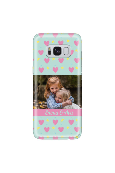 SAMSUNG - Galaxy S8 Plus - Soft Clear Case - Heart Shaped Photo