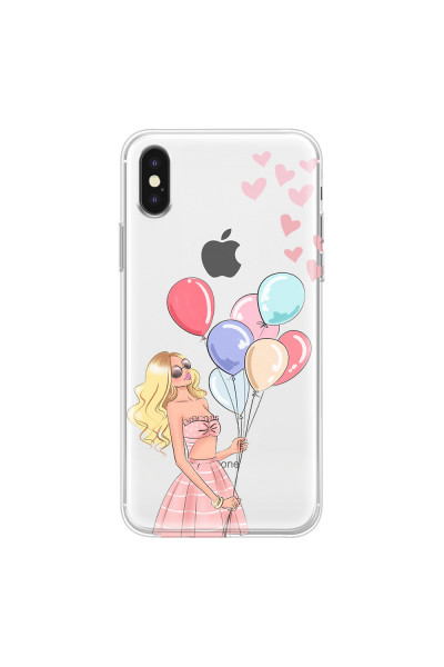 APPLE - iPhone XS - Soft Clear Case - Balloon Party