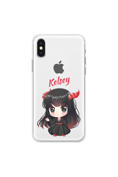 APPLE - iPhone XS - Soft Clear Case - Chibi Kelsey