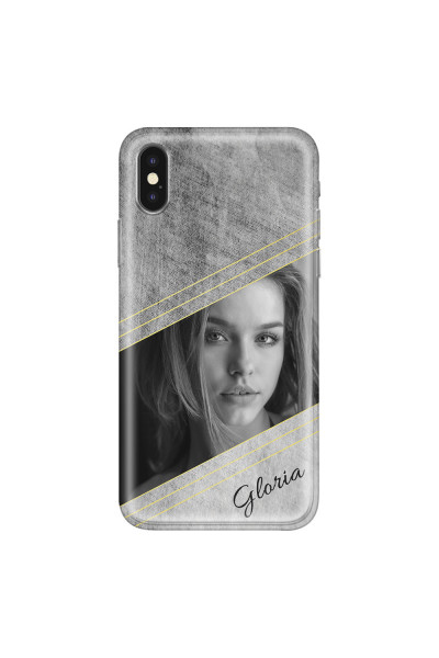 APPLE - iPhone XS - Soft Clear Case - Geometry Love Photo