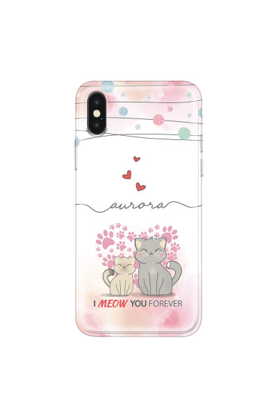 APPLE - iPhone XS - Soft Clear Case - I Meow You Forever