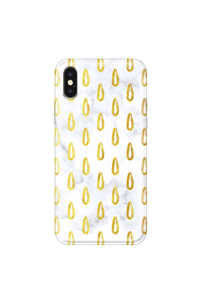 APPLE - iPhone XS - Soft Clear Case - Marble Drops