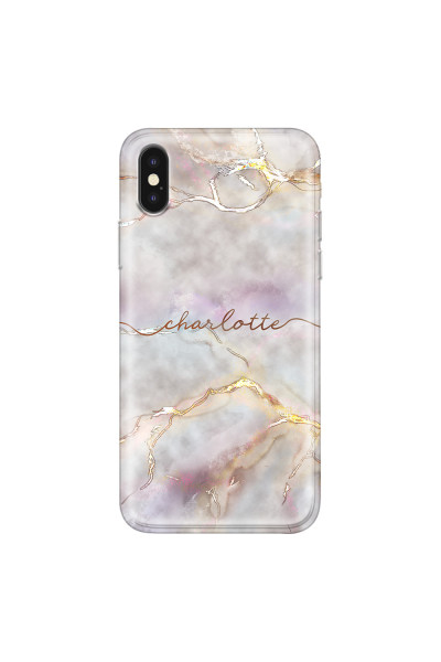 APPLE - iPhone XS - Soft Clear Case - Marble Rootage