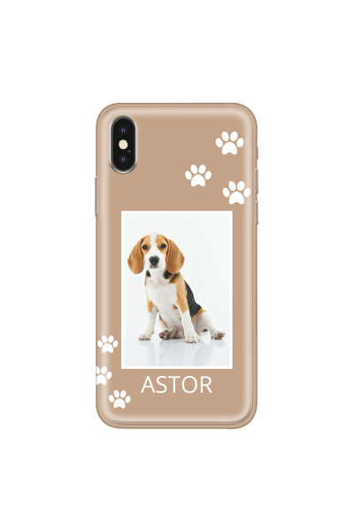 APPLE - iPhone XS - Soft Clear Case - Puppy