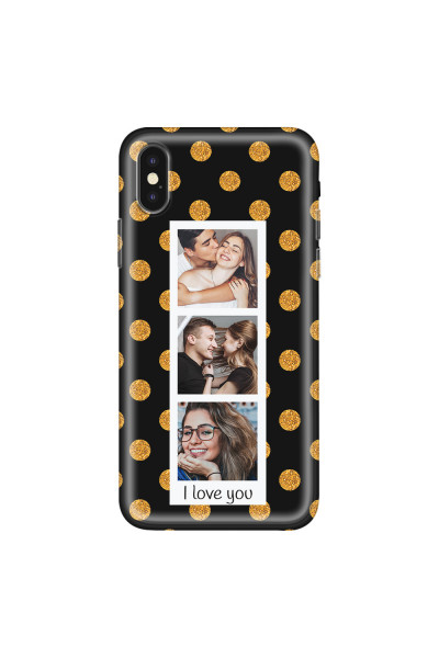 APPLE - iPhone XS - Soft Clear Case - Triple Love Dots Photo