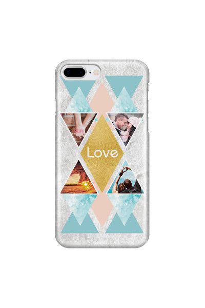 APPLE - iPhone 8 Plus - 3D Snap Case - Triangle Love Photo