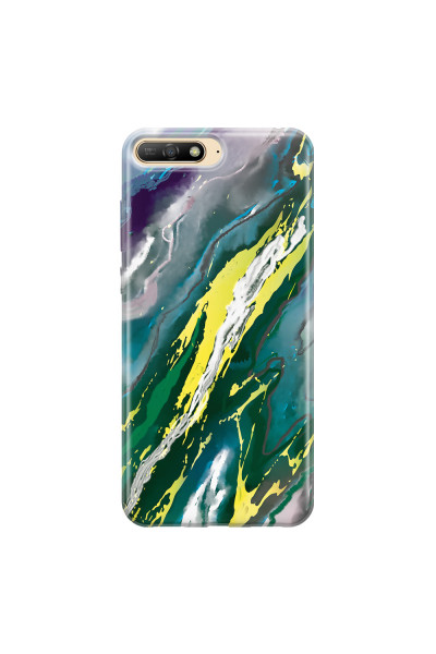 HUAWEI - Y6 2018 - Soft Clear Case - Marble Rainforest Green