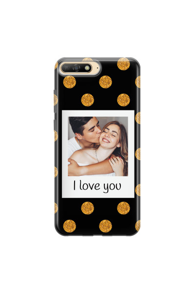 HUAWEI - Y6 2018 - Soft Clear Case - Single Love Dots Photo