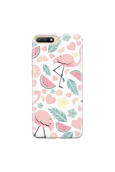 HUAWEI - Y6 2018 - Soft Clear Case - Tropical Flamingo III
