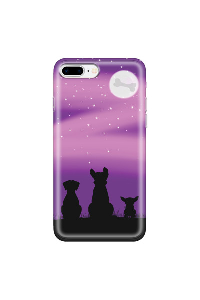 APPLE - iPhone 7 Plus - Soft Clear Case - Dog's Desire Violet Sky