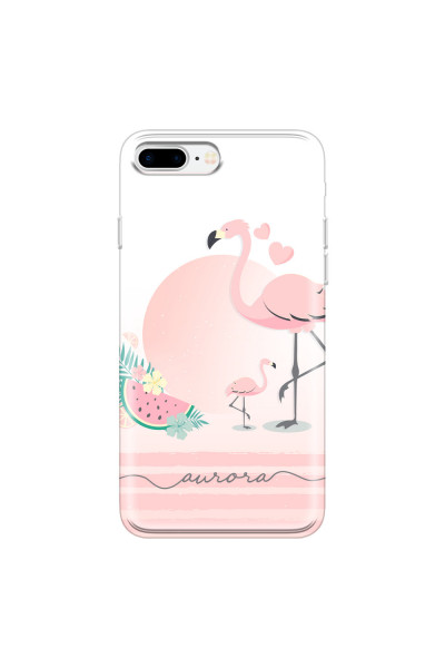 APPLE - iPhone 7 Plus - Soft Clear Case - Flamingo Vibes Handwritten