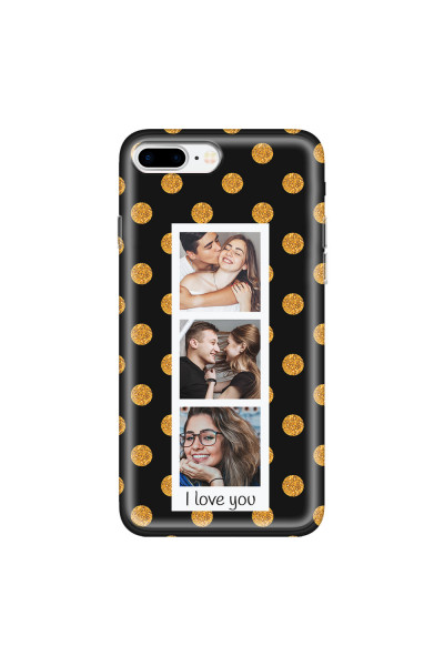 APPLE - iPhone 7 Plus - Soft Clear Case - Triple Love Dots Photo
