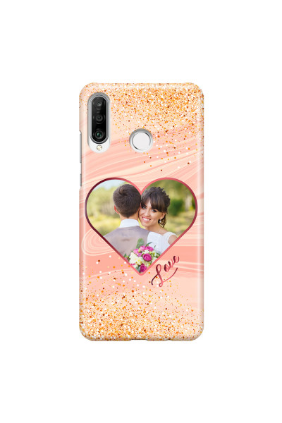 HUAWEI - P30 Lite - 3D Snap Case - Glitter Love Heart Photo