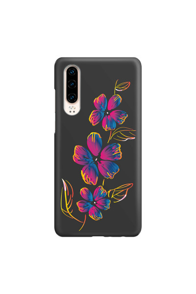 HUAWEI - P30 - 3D Snap Case - Spring Flowers In The Dark