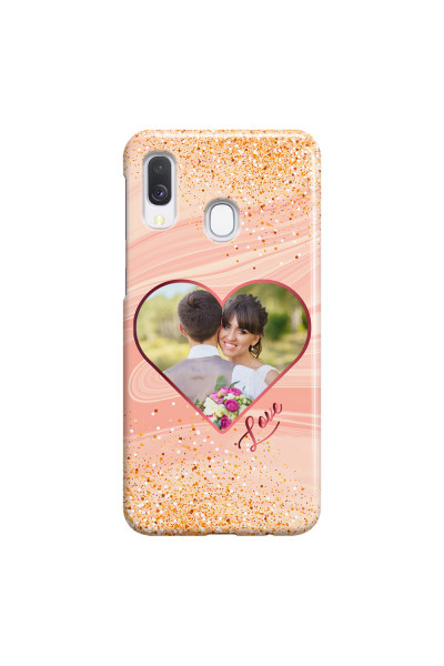 SAMSUNG - Galaxy A40 - 3D Snap Case - Glitter Love Heart Photo