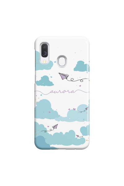 SAMSUNG - Galaxy A40 - 3D Snap Case - Up in the Clouds Purple
