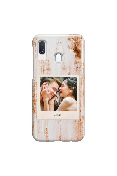 SAMSUNG - Galaxy A40 - 3D Snap Case - Wooden Polaroid
