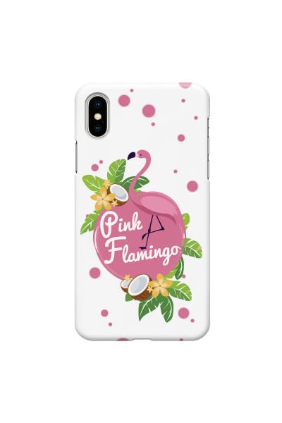 APPLE - iPhone XS - 3D Snap Case - Pink Flamingo