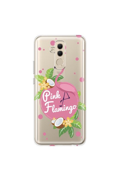 HUAWEI - Mate 20 Lite - Soft Clear Case - Pink Flamingo