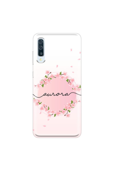 SAMSUNG - Galaxy A50 - Soft Clear Case - Sakura Handwritten Circle